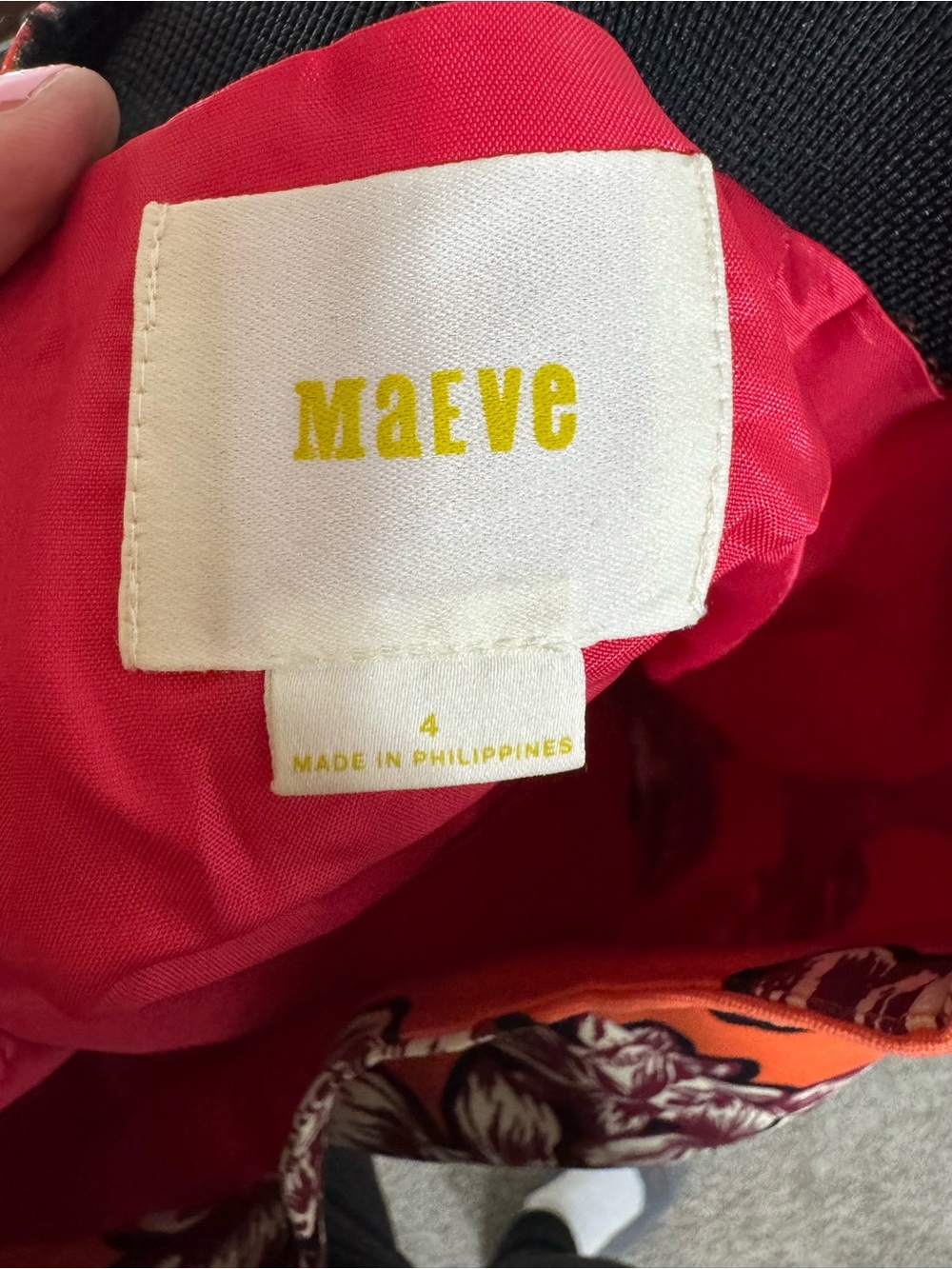 Anthropologie-Maeve Gardencore Orange Floral Pencil Skirt - Picture 6 of 8